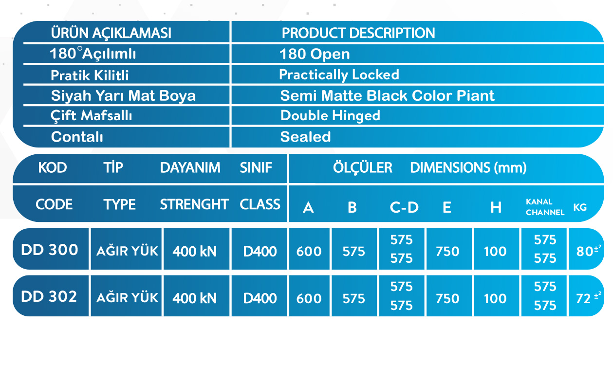 DD300 / Yağmur Suyu Izgaraları